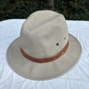 NWT Tommy Bahama Mens safari Hat Khaki Wide Brim Waterproof Sun Protection